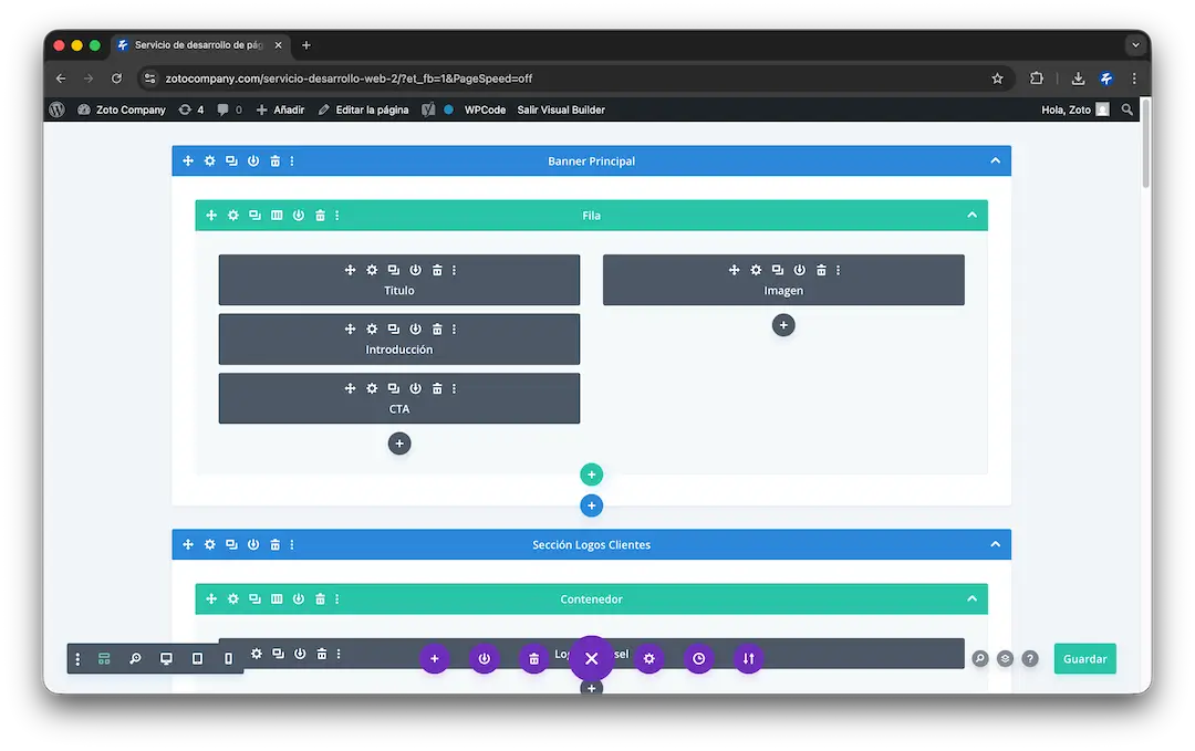 Desarrollo para pagina web